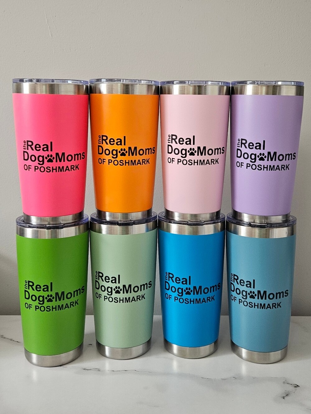 🐶🐾 "The Real Dog Moms Of Poshmark" 20oz Tumbler w/ Lid & Straw- Pick 1 - Picture 1 of 14